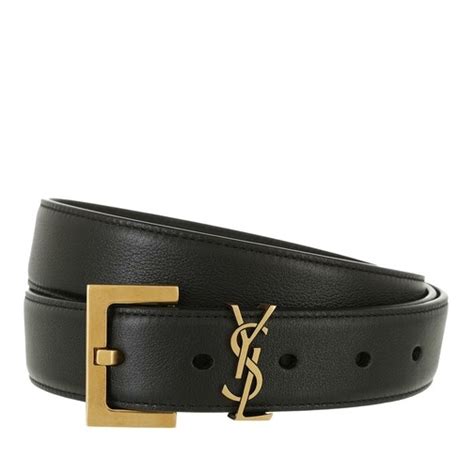 ysl ledergürtel|YSL belt on person.